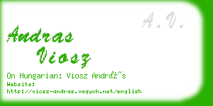 andras viosz business card